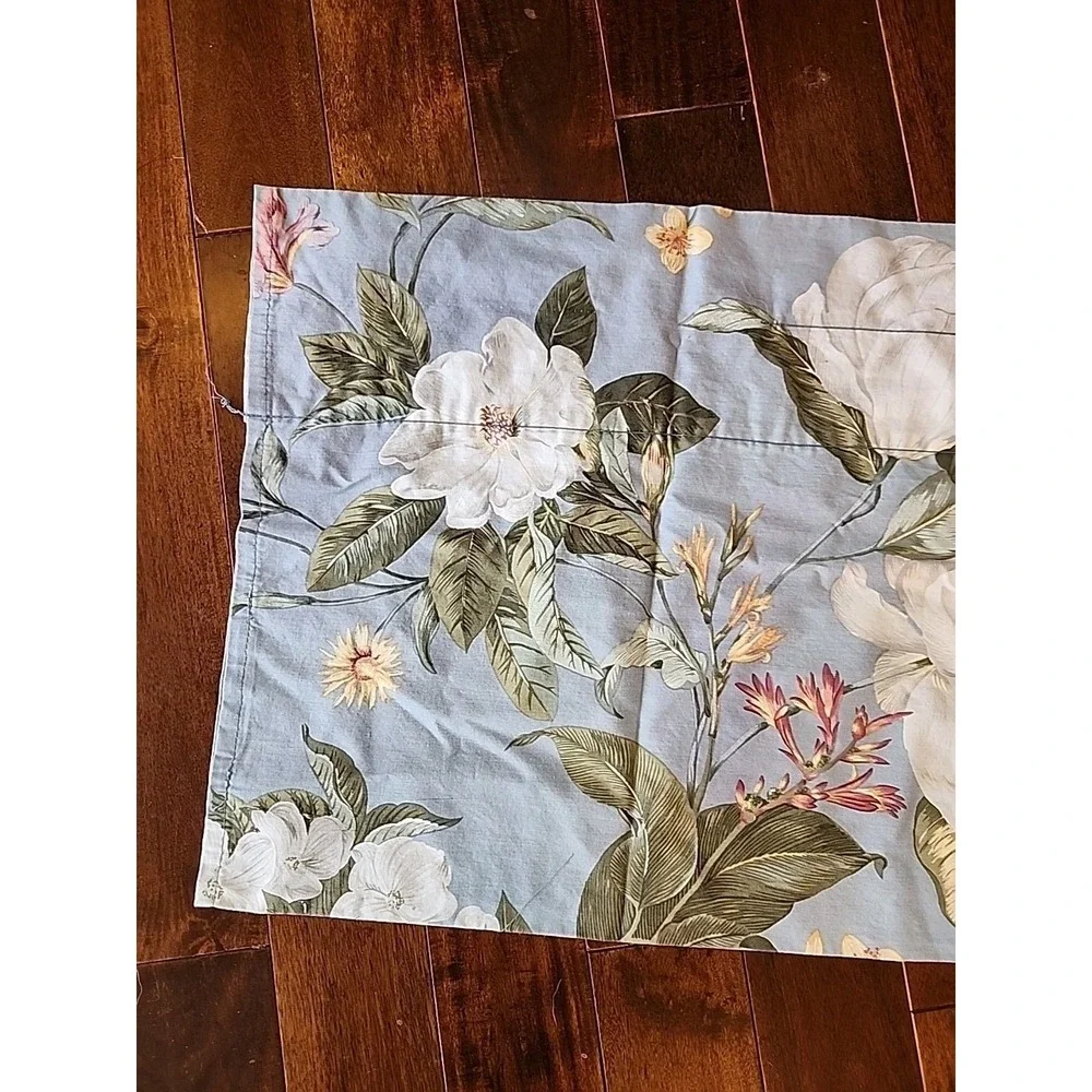 Crown Craft‎ Valance Magnolia Garden Images Floral Valance Periwinkle Blue